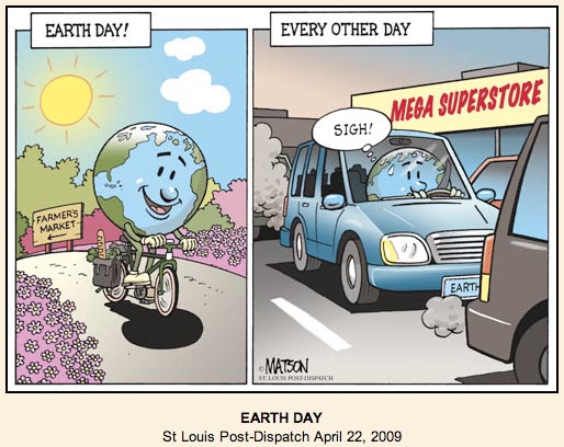 earth day 2009. It celebrates Earth Day, 2009.
